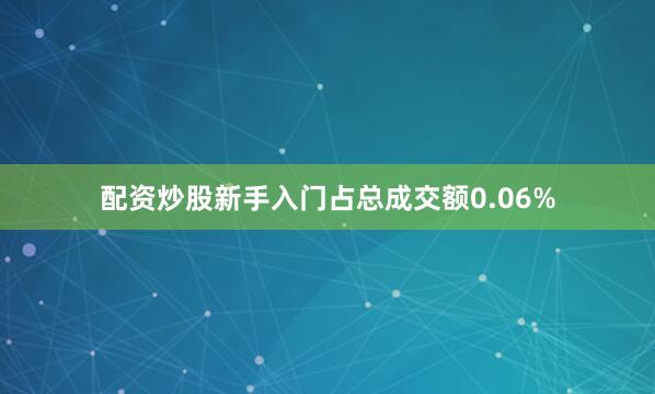 配资炒股新手入门占总成交额0.06%