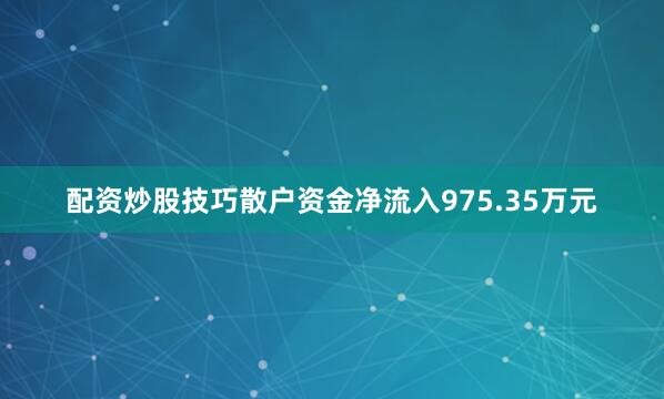 配资炒股技巧散户资金净流入975.35万元